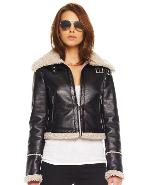 michael kors aviator jacket|Michael Kors bomber jacket women.